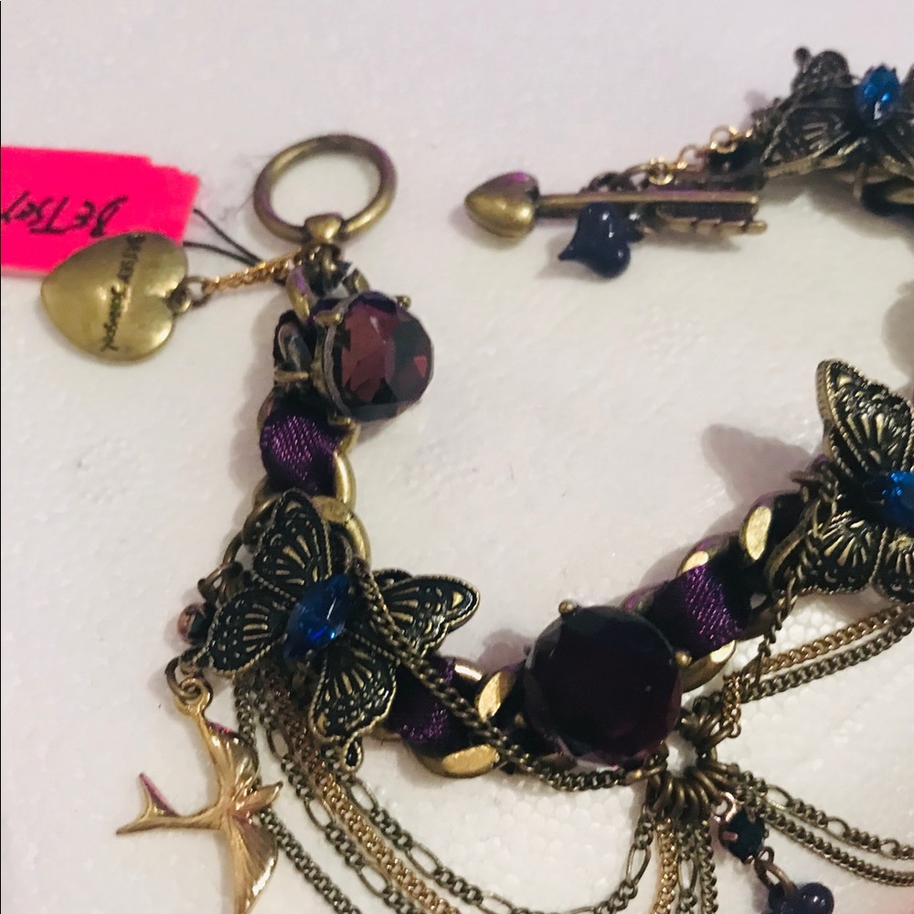 Betsey Johnson butterfly bracelet gypsy boho gothic bohemian fairy festival B13 - Picture 6 of 6
